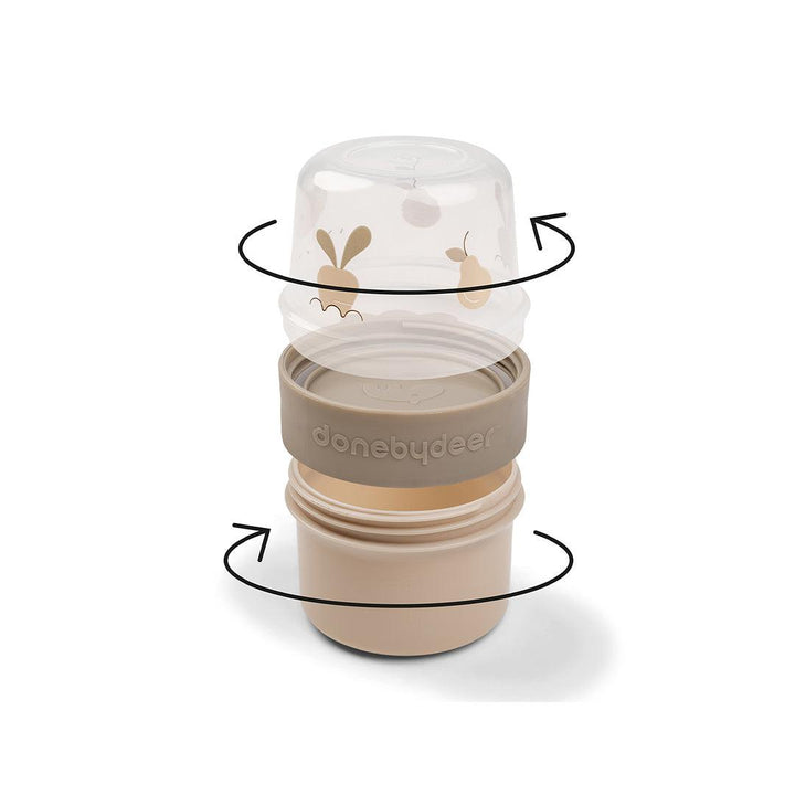 Done by Deer To Go 2-Way Snack Container - Sand - Birdee-Food Storage-Sand- | Natural Baby Shower