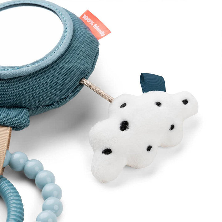 Done by Deer To Go Activity Mirror - Blue - Happy Clouds-Pram Toys-Blue- | Natural Baby Shower