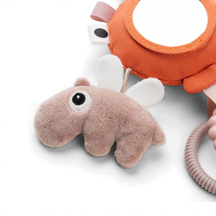 Done by Deer To Go Activity Mirror - Papaya - Happy Clouds-Pram Toys-Papaya- | Natural Baby Shower