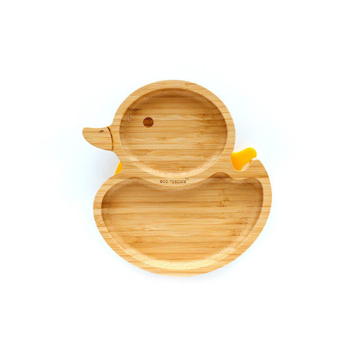 Eco Rascals Baby Plate - Duck - Yellow-Plates-Yellow-Duck | Natural Baby Shower