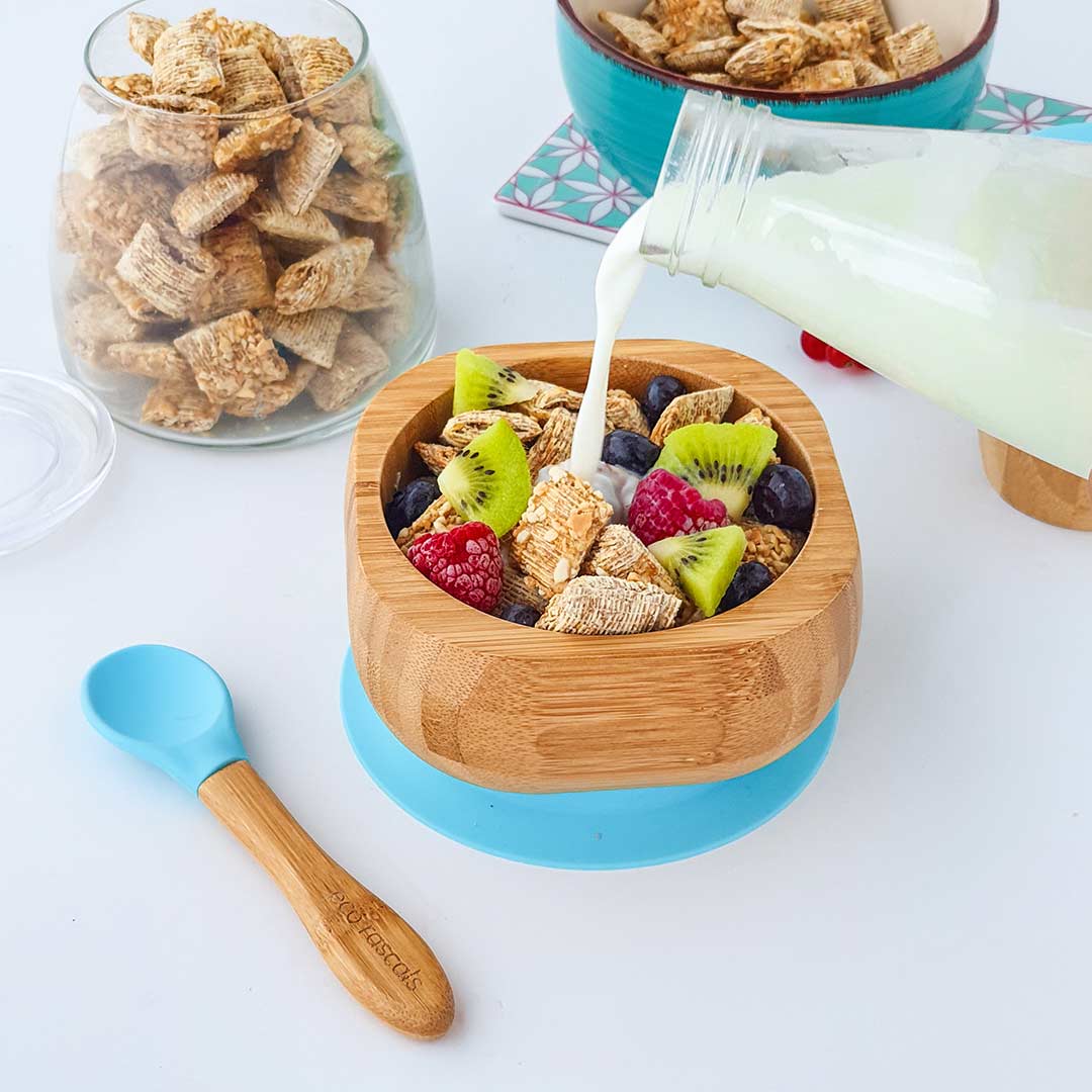 Eco Rascals Bowl + Spoon Set - Blue-Bowls- | Natural Baby Shower