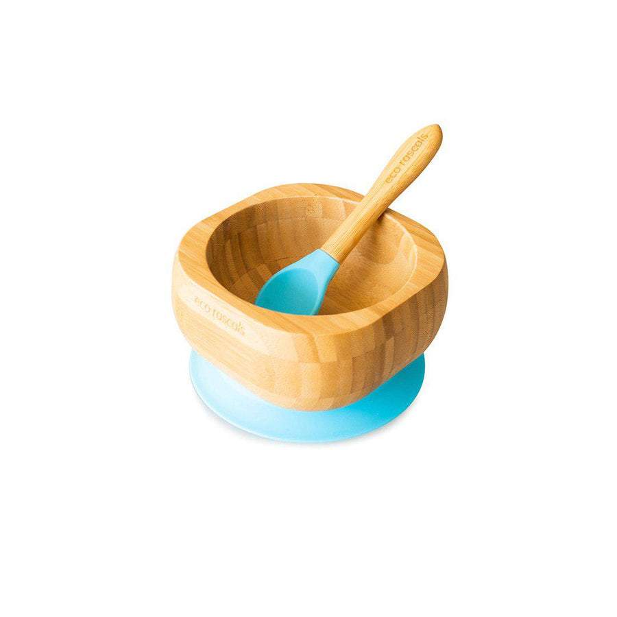 Eco Rascals Bowl + Spoon Set - Blue-Bowls- | Natural Baby Shower
