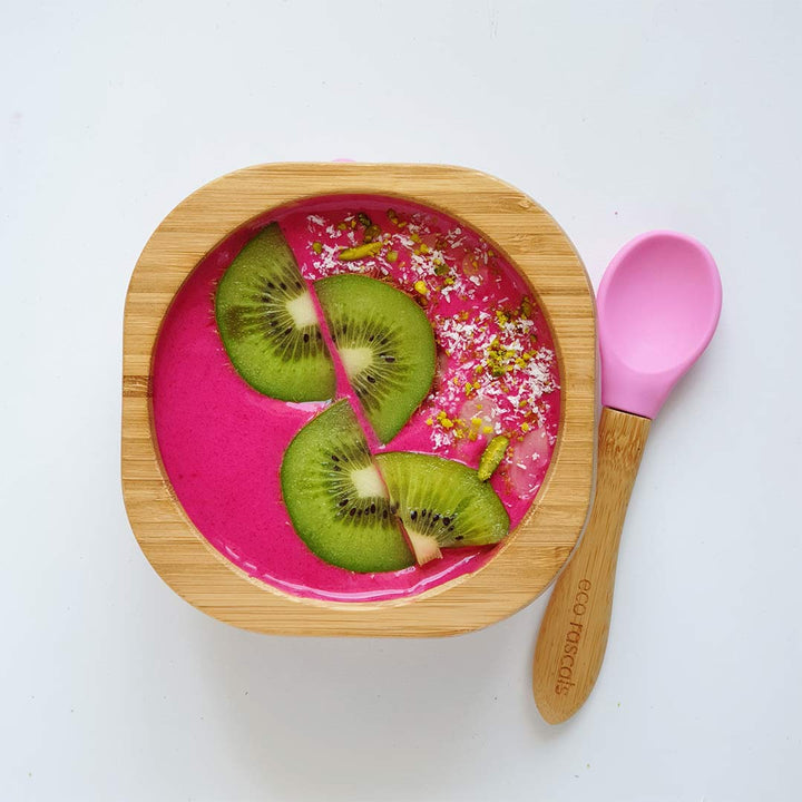 Eco Rascals Bowl + Spoon Set - Pink-Bowls- | Natural Baby Shower