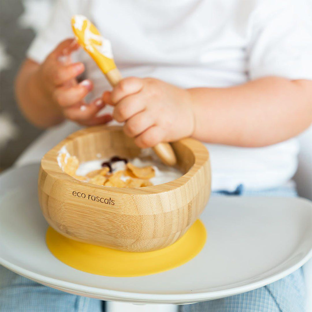 Eco Rascals Bowl + Spoon Set - Yellow-Bowls- | Natural Baby Shower
