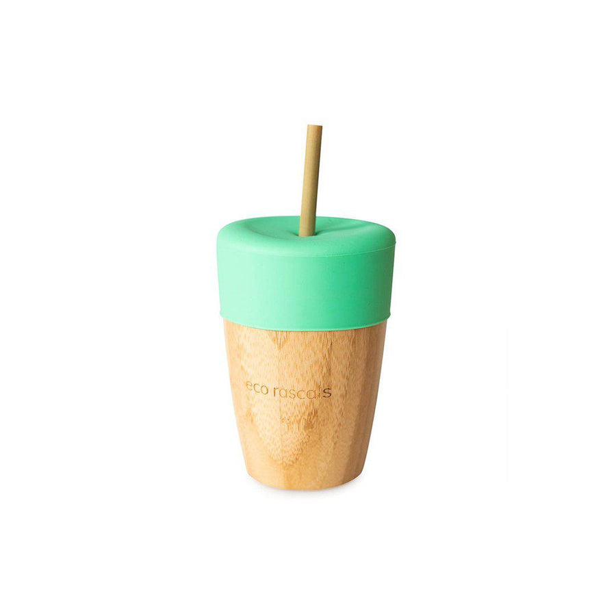 Eco Rascals Cup + 2 Straws - Green-Sippy Cups-Green- | Natural Baby Shower