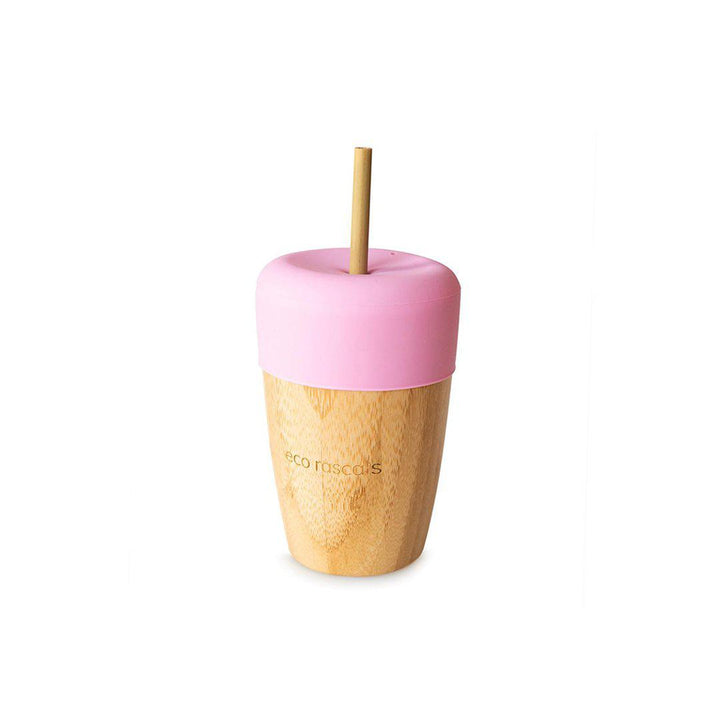 Eco Rascals Cup + 2 Straws - Pink-Sippy Cups-Pink- | Natural Baby Shower