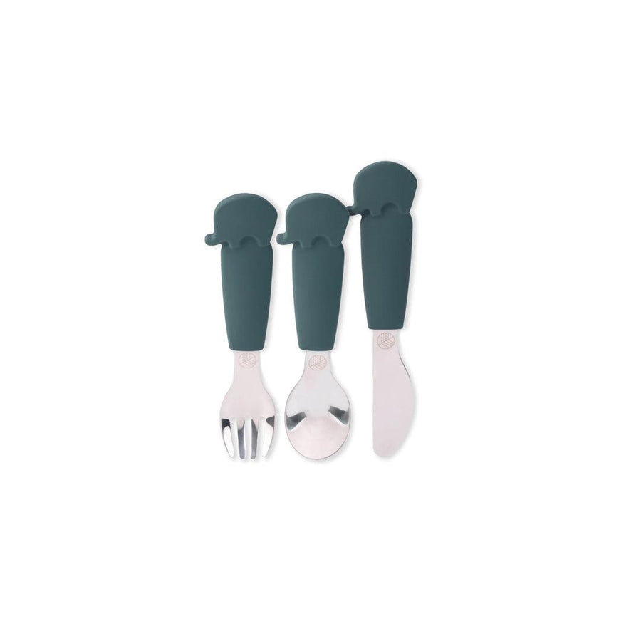 Eco Rascals Cutlery Set - Elephant - Teal-Cutlery- | Natural Baby Shower