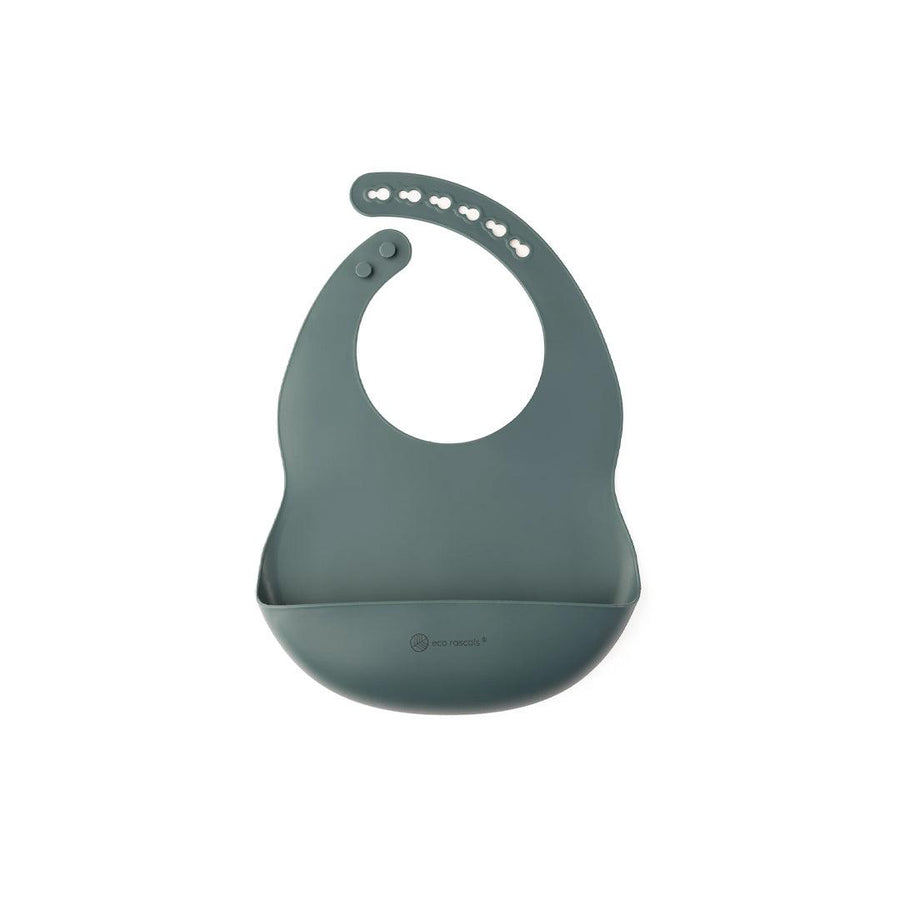Eco Rascals Silicone Bib - Teal-Bibs- | Natural Baby Shower