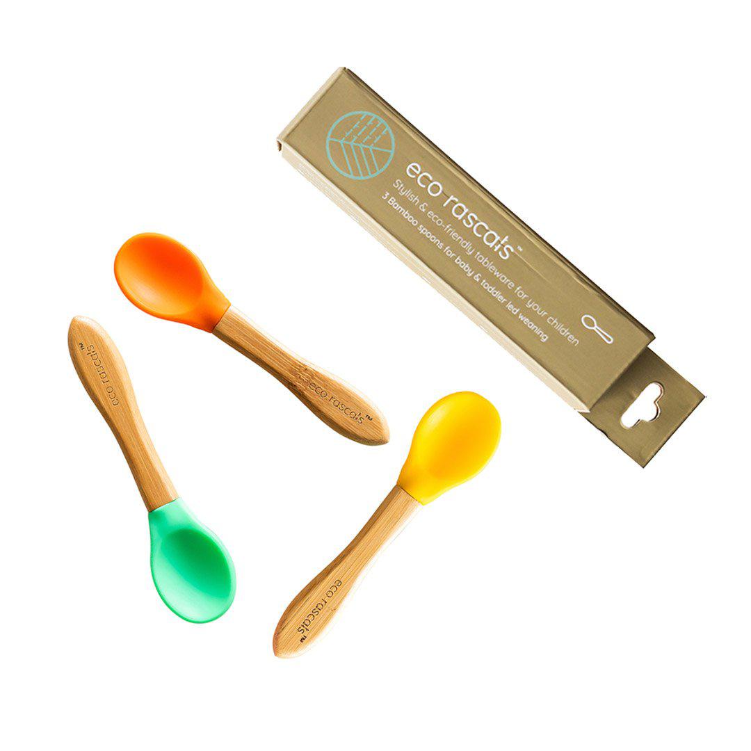 Eco Rascals Spoons - Green/Orange/Yellow - 3 Pack-Cutlery- | Natural Baby Shower