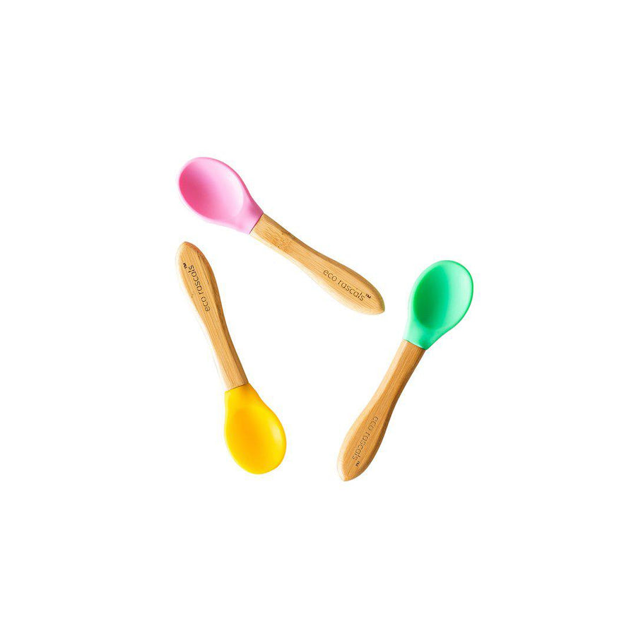 Eco Rascals Spoons - Pink/Green/Yellow - 3 Pack-Cutlery- | Natural Baby Shower
