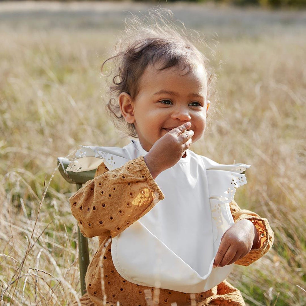 Elodie Details Baby Bib - Vanilla White-Bibs-Vanilla White- | Natural Baby Shower