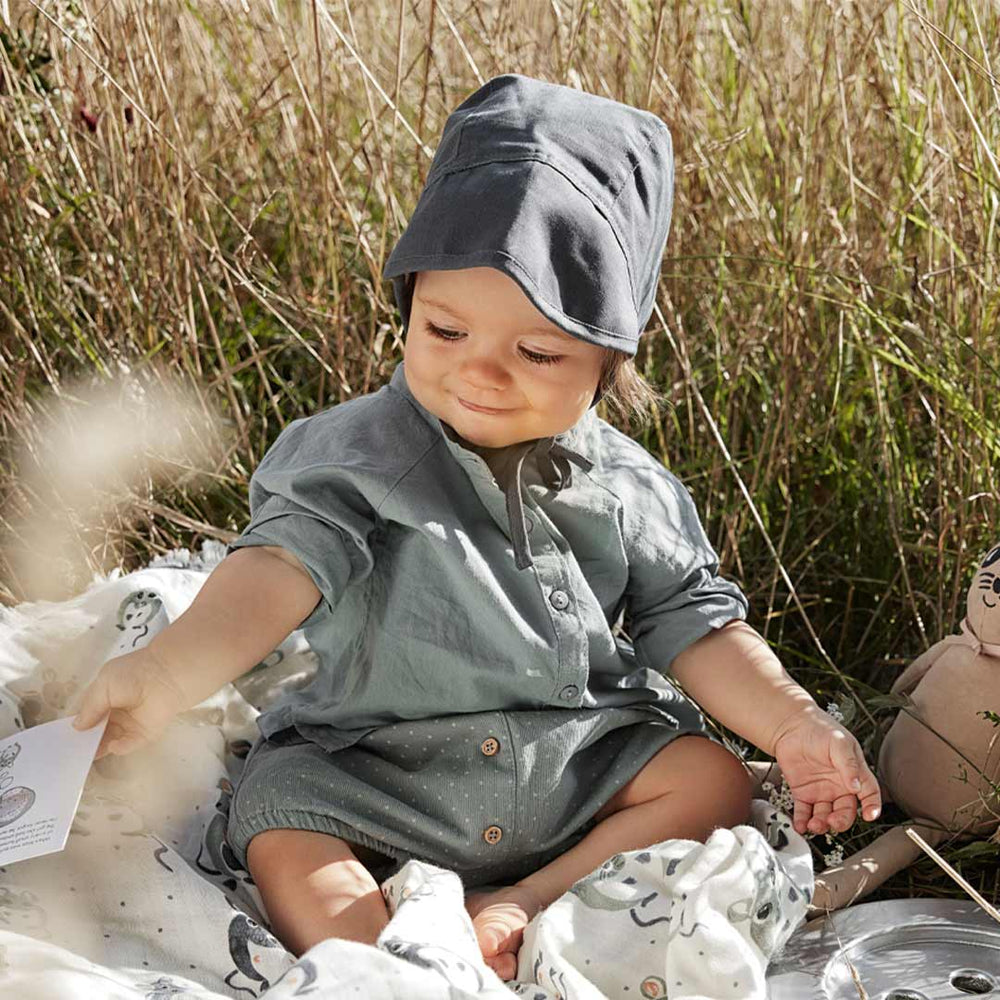 Elodie Details Baby Bonnet - Juniper Blue-Hats-Juniper Blue-0-3m | Natural Baby Shower