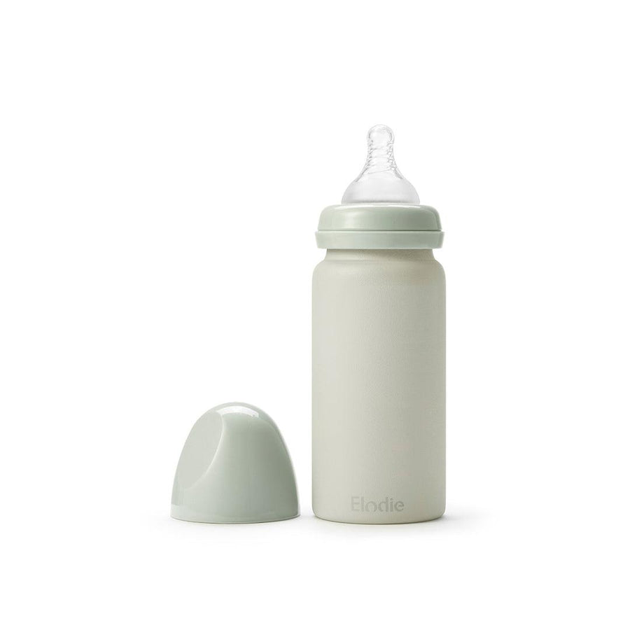 Elodie Details Glass Feeding Bottle - Mineral Green-Baby Bottles- | Natural Baby Shower