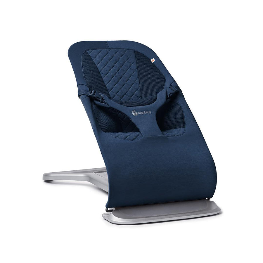 Ergobaby Evolve Baby Bouncer - Midnight Blue-Baby Bouncers-Without Toy Bar- | Natural Baby Shower
