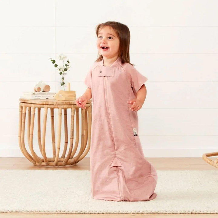 ergoPouch Organic All Year Short Sleeved 2 in 1 Sleeping Suit Bag - Berries - 1.0 TOG-Sleeping Bags-Berries-8-24m | Natural Baby Shower