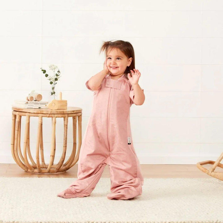 ergoPouch Organic All Year Short Sleeved 2 in 1 Sleeping Suit Bag - Berries - 1.0 TOG-Sleeping Bags-Berries-8-24m | Natural Baby Shower