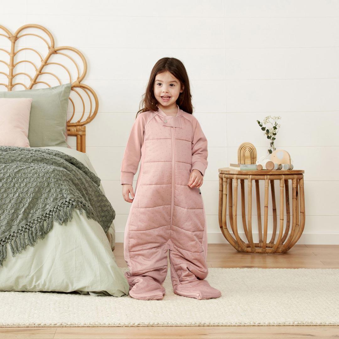 ergoPouch Organic Winter Long Sleeved 2 in 1 Sleeping Suit Bag - Berries - 2.5 TOG-Sleeping Bags-Berries-8-24m | Natural Baby Shower