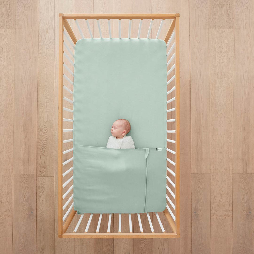 ergoPouch Cot Tuck Sheet - Sage-Sheets- | Natural Baby Shower