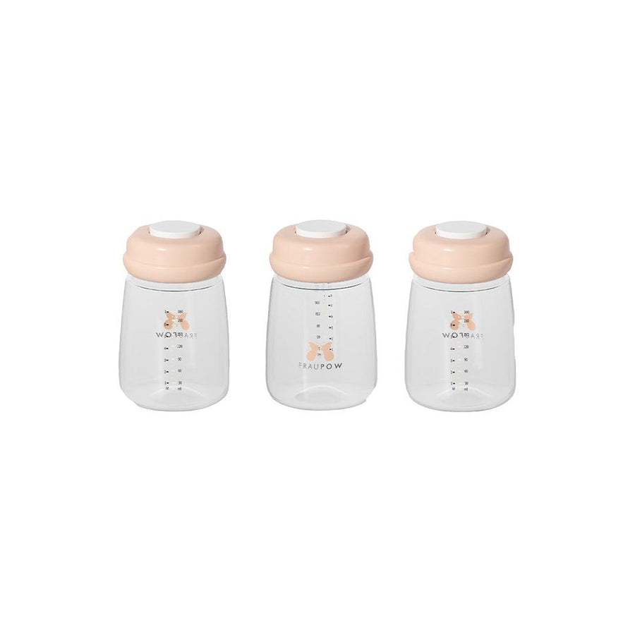 Fraupow Milk Storage Bottles - 3 Pack-Breast Pumps- | Natural Baby Shower