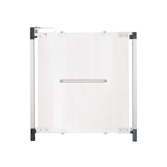 Fred Screw Fit Stairgate - Clear Acrylic Panel/Dark Grey Fittings-Stair Gates-Clear Acrylic Panel/Dark Grey Fittings- | Natural Baby Shower