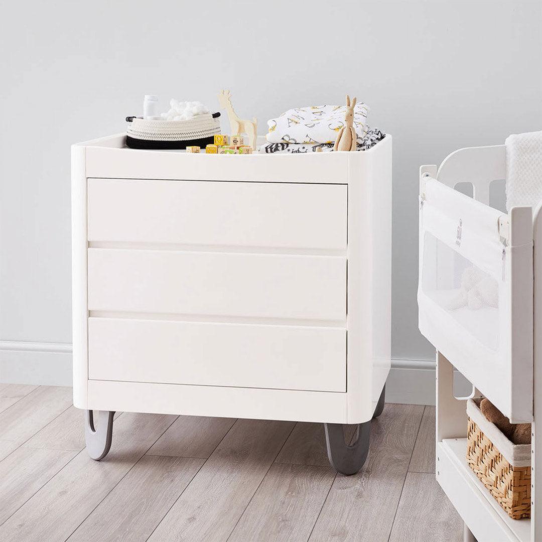 Gaia Baby Serena Cot Bed + Dresser Bundle - White-Nursery Sets- | Natural Baby Shower