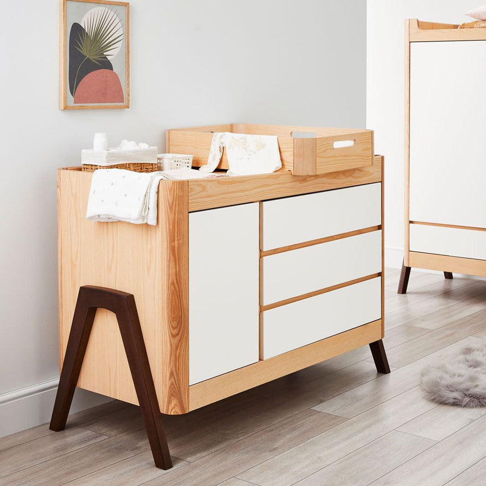 Gaia Hera Dresser - Natural + Walnut-Chests- | Natural Baby Shower