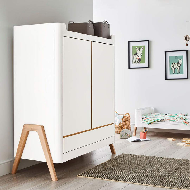 Gaia Hera Wardrobe - Scandi-White + Natural-Wardrobes- | Natural Baby Shower