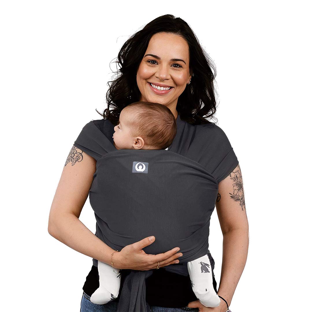 Gaia Stretchy Baby Wrap Carrier Organic Cotton Graphite