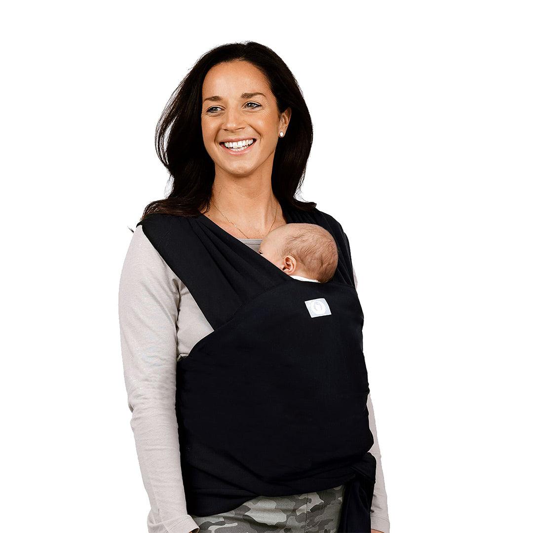 Gaia Stretchy Baby Wrap Carrier - Pure Tencel - Ebony-Baby Carriers- | Natural Baby Shower