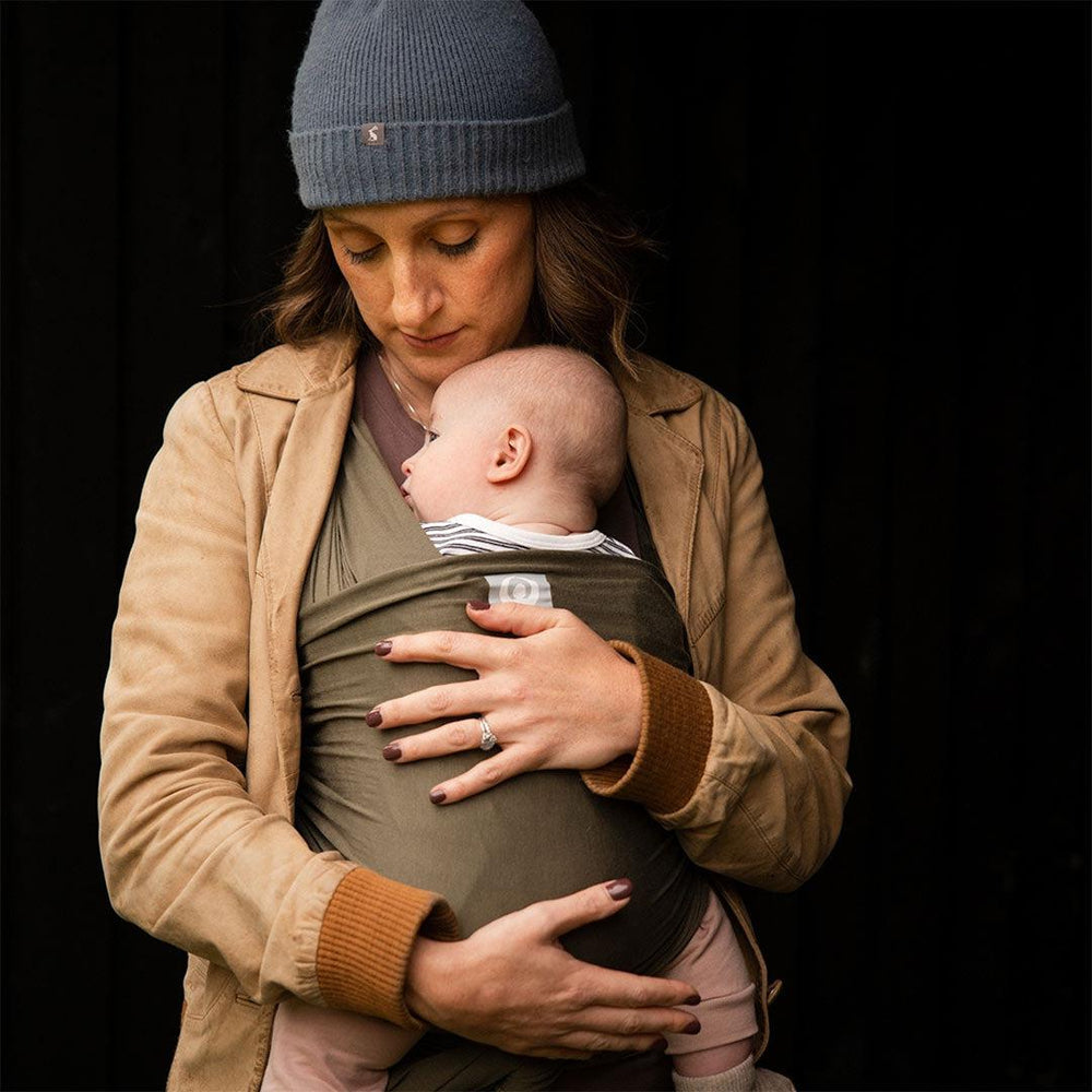 Gaia Stretchy Baby Wrap Carrier - Pure Tencel - Forest Green-Baby Carriers- | Natural Baby Shower