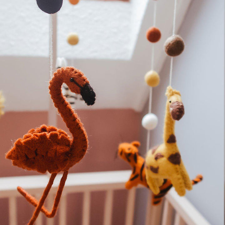 GAMCHA Mobile - Safari/Pompoms-Baby Mobiles-Safari/Pompoms- | Natural Baby Shower