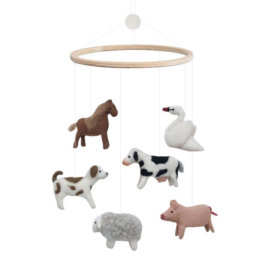GAMCHA Mobile - Farm Animals-Baby Mobiles-Farm Animals- | Natural Baby Shower