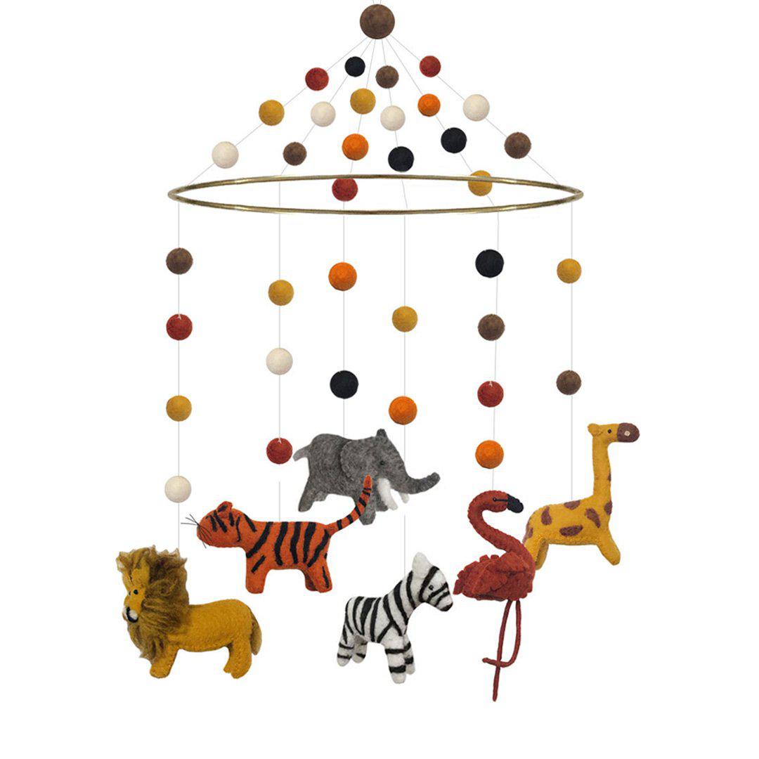 GAMCHA Mobile - Safari/Pompoms-Baby Mobiles-Safari/Pompoms- | Natural Baby Shower