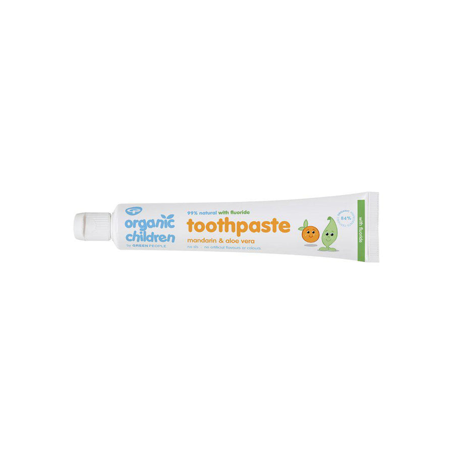 Green People Organic Children Toothpaste with Fluoride - Mandarin - 50ml-Toothcare- | Natural Baby Shower
