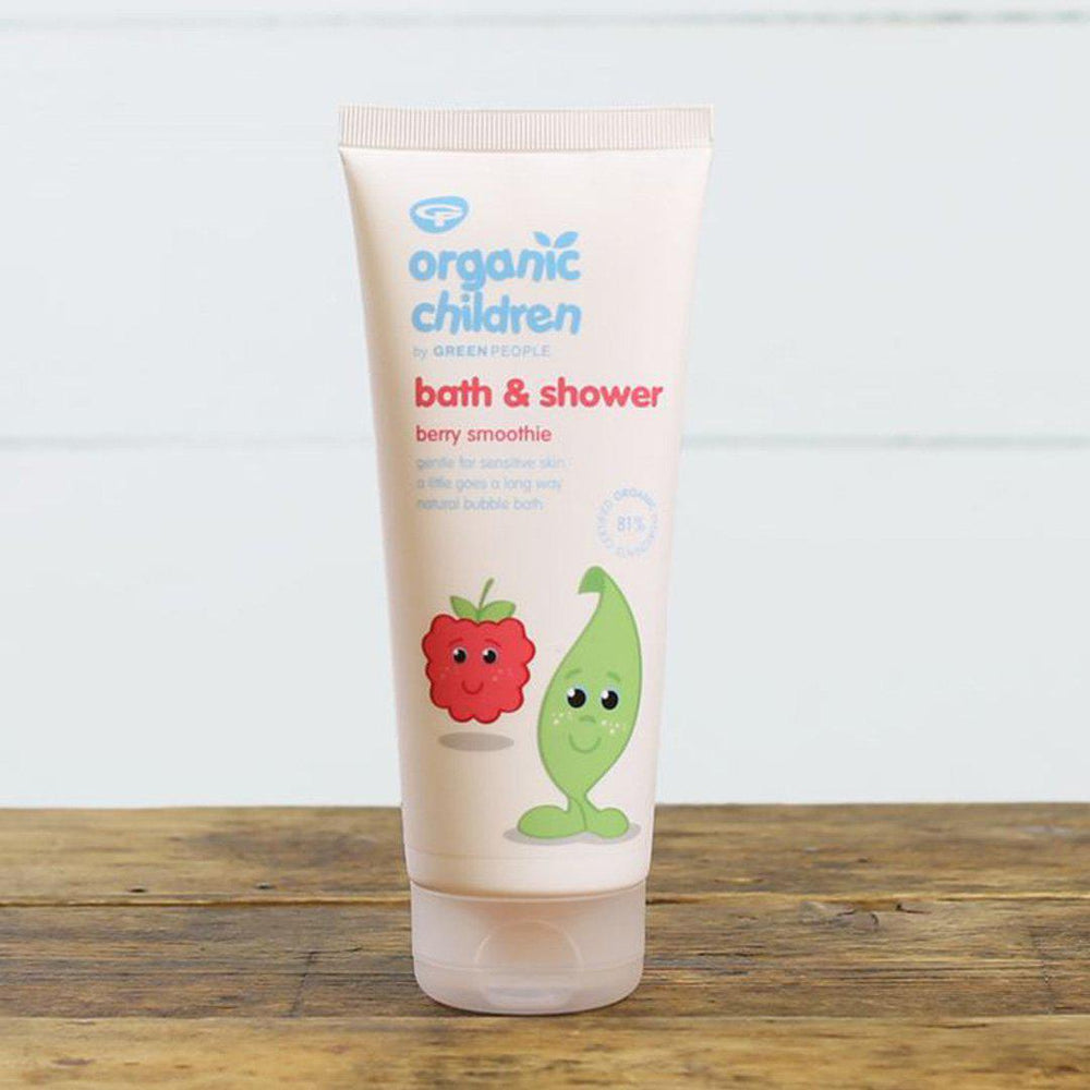 Green People Organic Children Bath + Shower - Berry Smoothie - 200ml-Face + Bodywash- | Natural Baby Shower