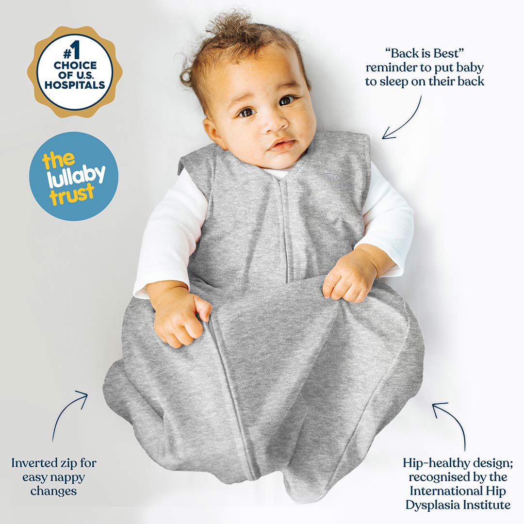 HALO SleepSack Sleeping Bag - Grey - TOG 0.5-Sleeping Bags-0-6m-Grey | Natural Baby Shower