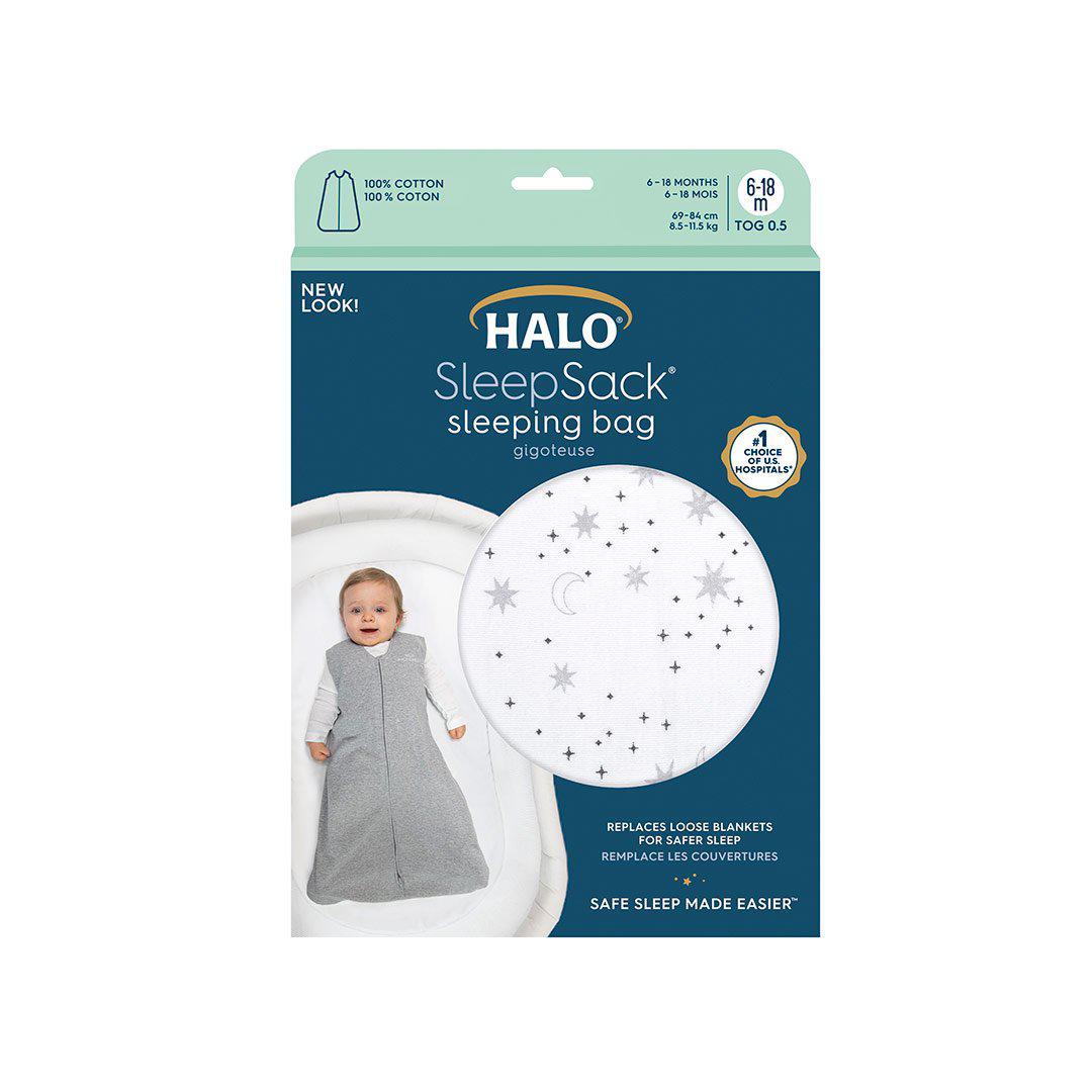 HALO SleepSack Sleeping Bag - Midnight Moons - TOG 0.5-Sleeping Bags-0-6m-Midnight Moons | Natural Baby Shower