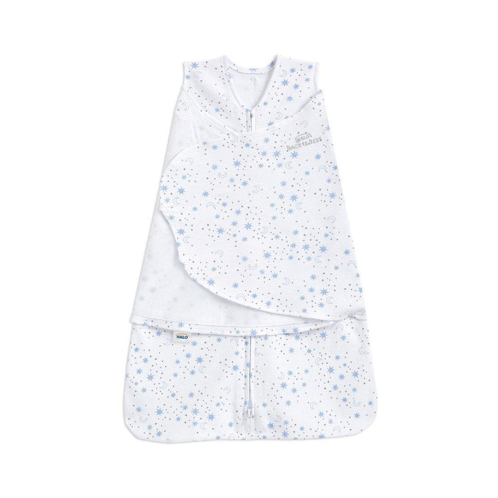HALO SleepSack Swaddle - Midnight Moons/Blue - TOG 1.5-Sleepsack Swaddles-Midnight Moons/Blue-0-3m | Natural Baby Shower