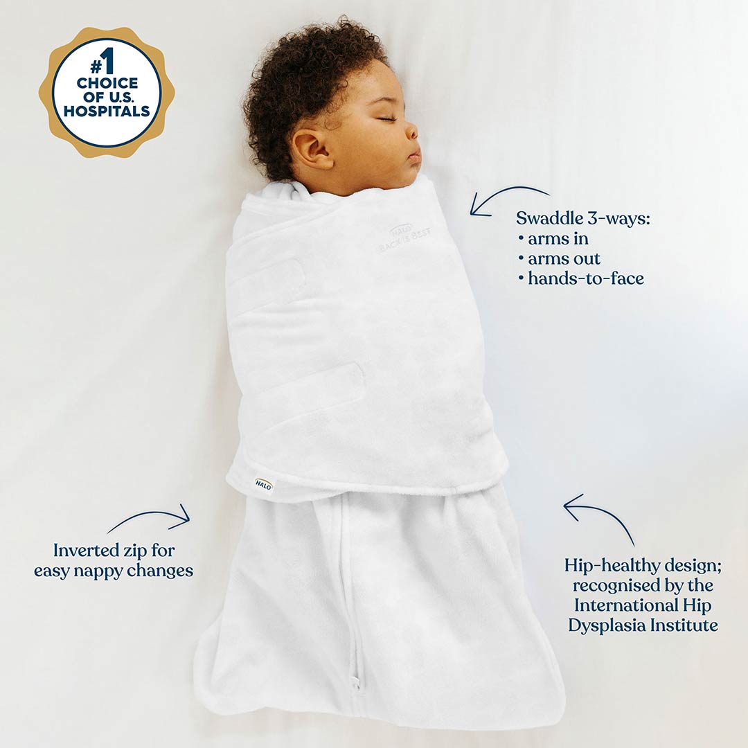 HALO SleepSack Swaddle White TOG