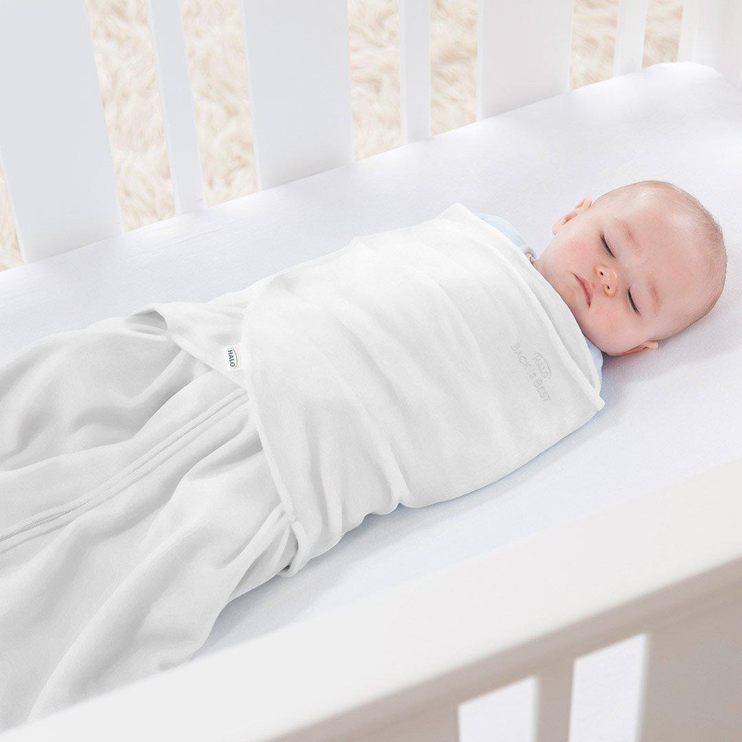 HALO SleepSack Swaddle - White - TOG 1.5-Sleepsack Swaddles-White-0-3m | Natural Baby Shower