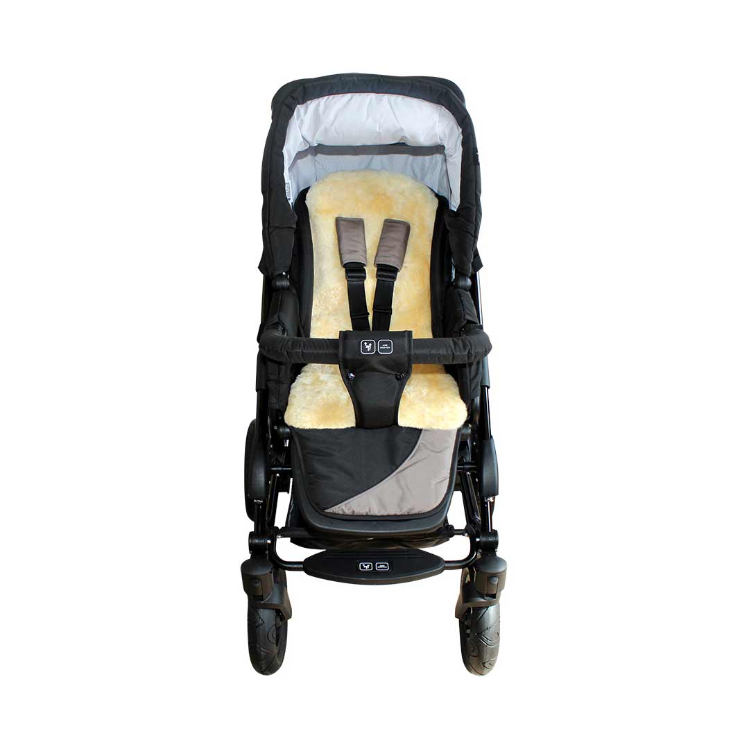 Heitmann Baby Lambskin Liner - Large - Gold Beige-Seat Liners- | Natural Baby Shower