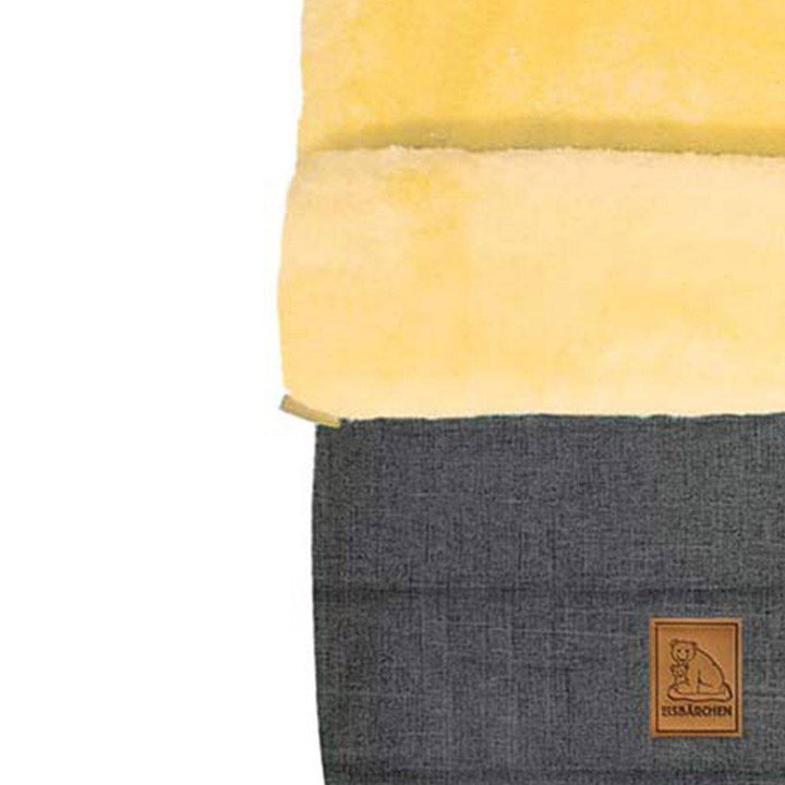 Heitmann Lambskin Cosy Toes Footmuff - Grey Melange-Footmuffs- | Natural Baby Shower