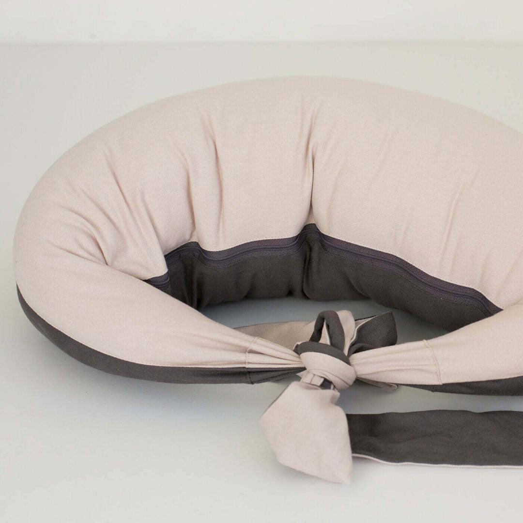 Hippychick Feeding Pillow - Charcoal / Dusky Pink-Nursing Pillows- | Natural Baby Shower