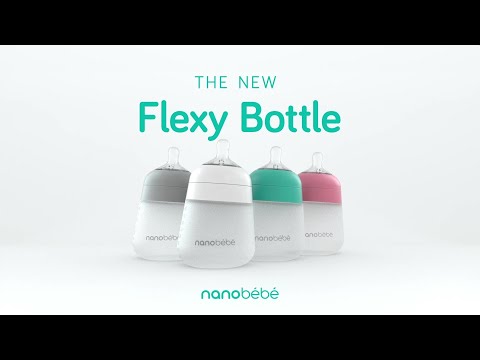 Nanobebe Flexy Silicone Bottles - Grey - 3 Pack (150ml)