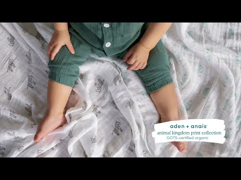 aden + anais Organic Muslin Swaddles - Animal Kingdom - 4 Pack