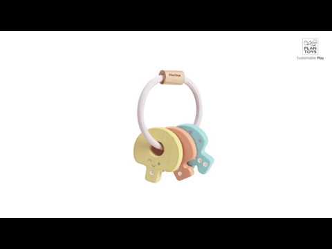 Plan Toys Key Rattle - A Touch of Pastel