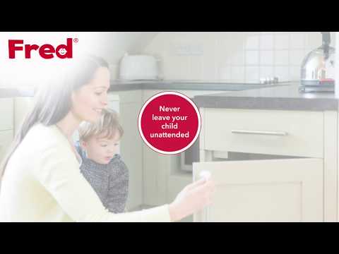 Fred Invisible Magnet Lock - Pure White V2 - 2 Pack - Natural Baby Shower