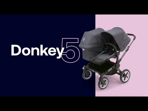 Bugaboo Donkey 5 Twin Pushchair - Black/Morning Pink