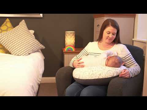 Hippychick Feeding Pillow - Charcoal / Dusky Pink