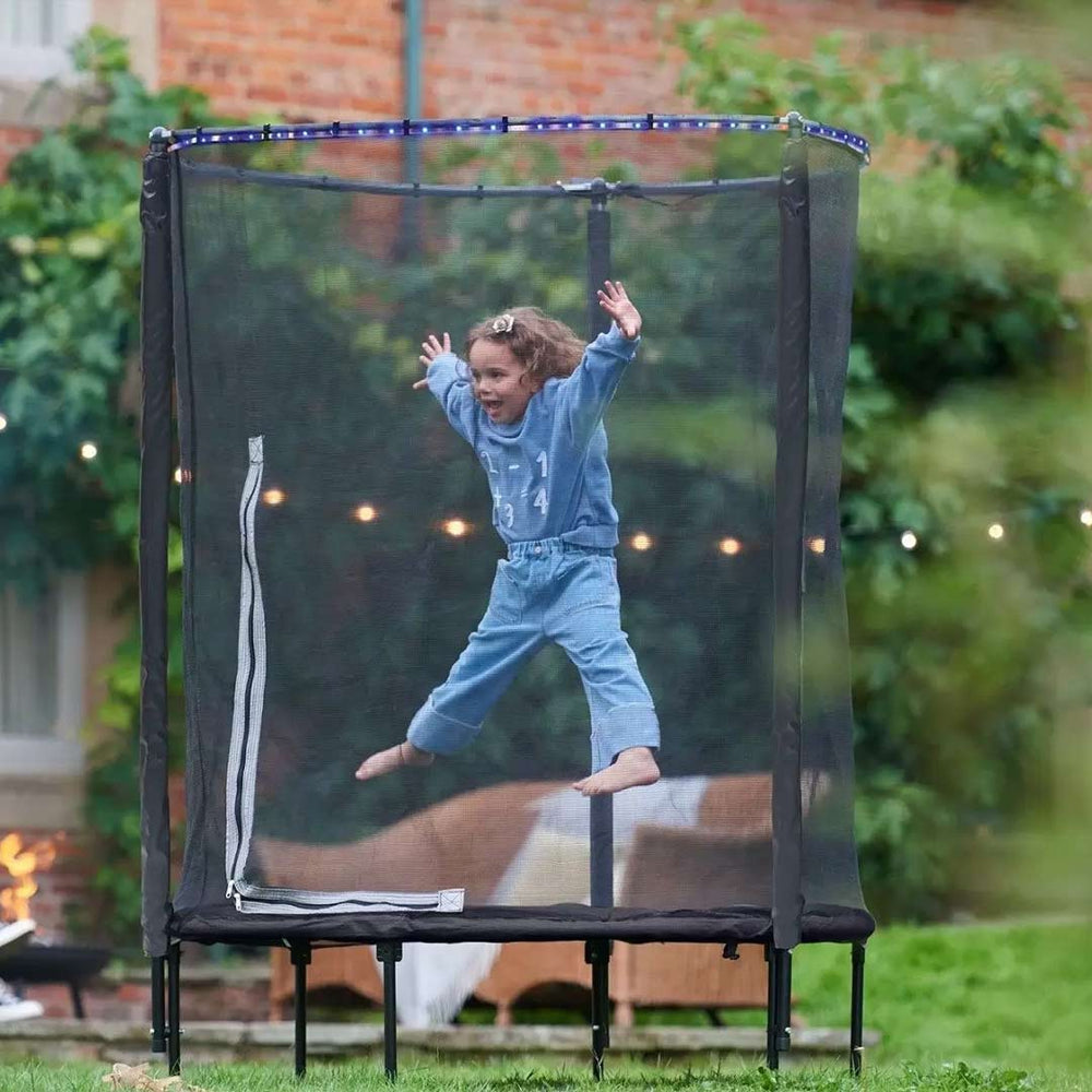 Plum 4.5ft Interactive Lights Junior Trampoline And Enclosure-Outdoor Furniture- | Natural Baby Shower